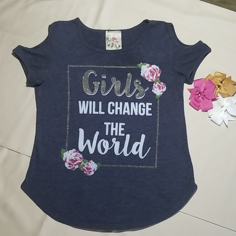 Jenna & Jesse Peek a boo Girls top